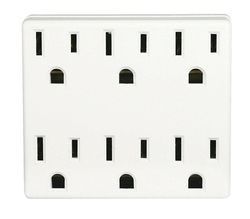 Leviton Polarized 6 outlets Outlet Adapter 1 pk