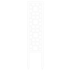 Mossify Tropical Squares 17 in. H X 4 in. W X 0.25 in. D White Wood Planter Trellis