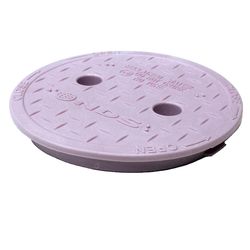 NDS 6.4 in. W X 6.4 in. H Round Valve Box Cover Purple