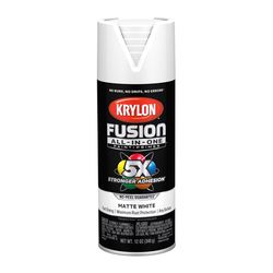 Krylon Fusion All-In-One Matte White Paint+Primer Spray Paint 12 oz