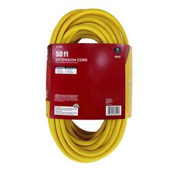 Ace Indoor or Outdoor 50 ft. L Yellow Extension Cord 12/3 SJTW