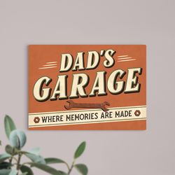 P Graham Dunn 12 in. H X 16 in. L Brown Metal Dad's Garage Sign