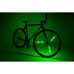 Brightz Spin Brightz Green LED Bike Accessory ABS Plastics, Silicone/Rubber, Electronics 1 pk