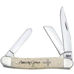Case Cross Shield Natural Stainless Steel 4-5 in. Medium Stockman Pocket Knife