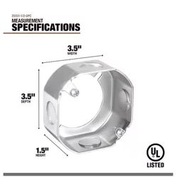 Southwire New Work Octagon Steel Extension Ring