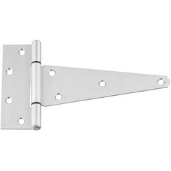 National Hardware 8 in. W X 8 in. L Stainless Steel Silver Stainless Steel Heavy Duty T Hinge 1 pk