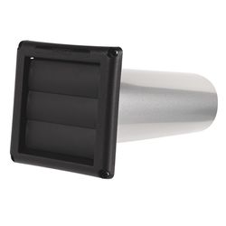 Ace Louvered 4 in. W X 4 in. L Black Resin Dryer Vent Hood