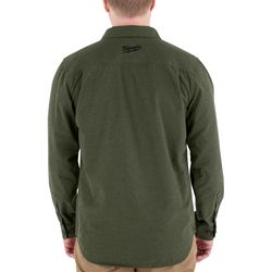 Milwaukee Gridiron XL Long Sleeve Men's Collared Green Flannel Shirt