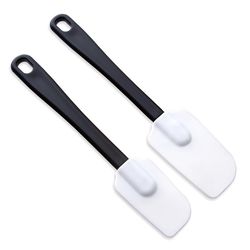 Rada Cutlery Black/White Polypropylene/TPR Flexible Spatulas Set