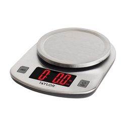 Taylor Silver Digital Kitchen Scale 11 lb