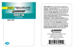 Jandorf Phenolic Medium Base Snap-In Socket 1 pk
