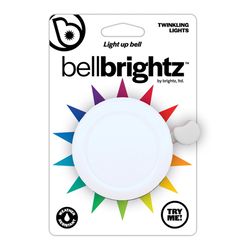 Brightz Bell Brightz White LED Bike Bell ABS Plastics 1 pk