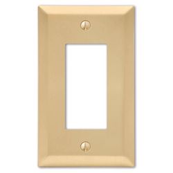 Amerelle Century Satin Brass 1 gang Stamped Steel Decorator Wall Plate 1 pk