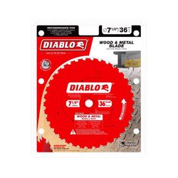 Diablo Wood & Metal 7-1/4 in. D X 5/8 in. TiCo Hi-Density Carbide Circular Saw Blade 36 teeth 1 pk