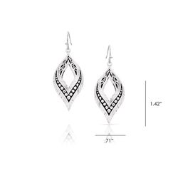 Montana Silversmiths Women's American Made Spirit Silver Earrings One Size Fits Most