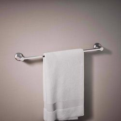 Kohler Sivaro Polished Chrome Silver Towel Bar 24 in. L Metal