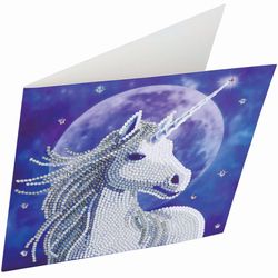 Crystal Art Craft Buddy Starlight Unicorn Craft Card Kit Multicolored