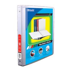 Bazic Products 1/2 in. W X 11.54 in. L 3-Ring White View Binder