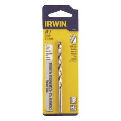 IRWIN #7 X 3-5/8 in. L High Speed Steel Jobber Length Wire Gauge Bit Straight Shank 1 pk