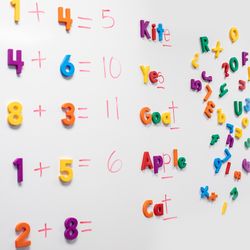 Educational Insights Magnetic Letters and Numbers Multicolored 100 pc
