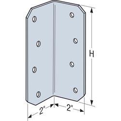 Simpson Strong-Tie 2 in. W X 6 in. L Galvanized Steel Medium L-Angle