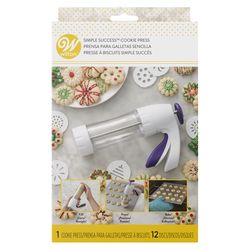 Wilton Simple Success Cookie Press White 13 pc