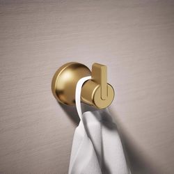 Kohler Sivaro 2.42 in. H X 2.08 in. W X 2.5 in. L Vibrant Brushed Modern Brass Brass Robe Hook