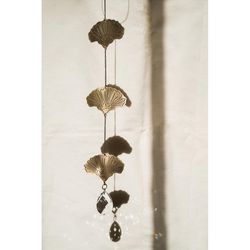 Matr Boomie Antique Gold Glass/Metal 0.25 in. H X 12 in. L X 3 in. W Cascade Engraved Floral Suncatc