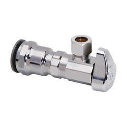 BrassCraft 1/2 in. MPT X 3/8 in. Brass Angle Stop Valve