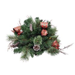 Celebrations Prelit Twig Pine Bow Urn Filler