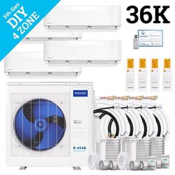 MRCOOL DIY 5th Gen (9 kbtu, 9 kbtu, 9 kbtu, 9 kbtu) 4 Zone 36000 BTU 23 SEER Ductless Mini Split Hea