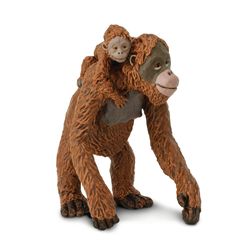 Safari Ltd. Wild Safari Orangutan w/ Baby Toy Brown