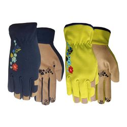 Midwest Quality Gloves L Synthetic Leather/Spandex/Silicone Max Performance Multicolored Gardening G