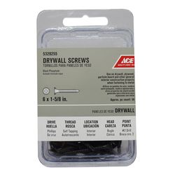 Ace No. 6 wire X 1-5/8 in. L Phillips Drywall Screws 50 pk