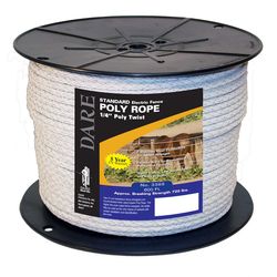 Dare 1/4 in. D X 600 ft. L White Twisted Poly Rope