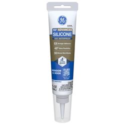 GE Advanced Clear Silicone 2 Window and Door Sealant 2.8 oz