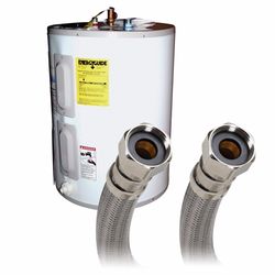 Fluidmaster 3/4 in. FIP X 3/4 in. D FIP 12 in. Braided Stainless Steel Water Heater Supply Line