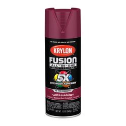 Krylon Fusion All-In-One Gloss Burgundy Paint+Primer Spray Paint 12 oz