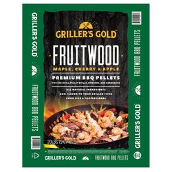 Griller's Gold Fruitwood All Natural Maple/Cherry/Apple BBQ Wood Pellet 20 lb