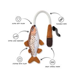Pet Shop by Fringe Studio Pet Shop For Dog Brown/Tan Plush Squeak Dog Toy 1 pk