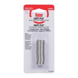Oatey Safe-Flo 1 oz Lead-Free Plumbing Wire Solder Silver Bearing 50/50 1 pc