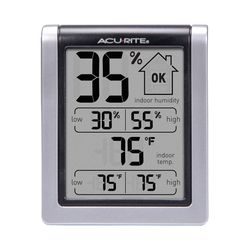 AcuRite Humidity Meter/Thermometer Plastic Gray