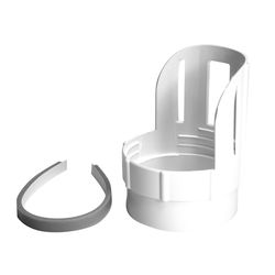 Deflect-O 5.63 in. L X 4 in. D White Aluminum Duct Connector Plus Protector