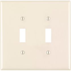Leviton Almond 2 gang Nylon Toggle Wall Plate 1 pk