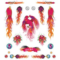 PineCar Dry Transfer Decal Multicolored