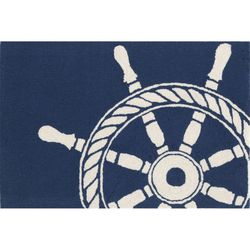 Liora Manne Frontporch 2.5 ft. W X 4 ft. L Navy Blue Casual Polyester Accent Rug