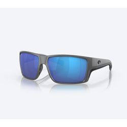 Costa Reefton Pro Sunglasses Men's Matte Black Frame Blue Mirror 580G Lens Polarized
