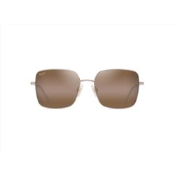 Maui Jim Lipine Sunglasses Women's Shiny Light Gold Frame HCL Bronze Lens Polarized