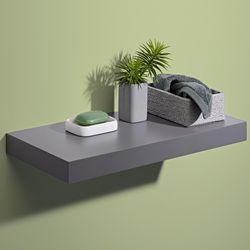 Dolle Big Boy 2 in. H X 22.4 in. W X 9.8 in. D Gray Wood Decorative Wall Shelf