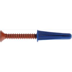 Hillman .190 in. D X 1 in. L Plastic Flat Head Conical Anchor 4 pk
